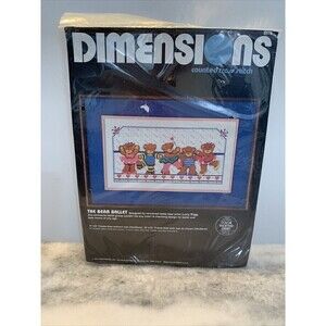 Vintage Dimensions Counted Cross Stitch 1987 THE BEAR BALLET Friends 3578